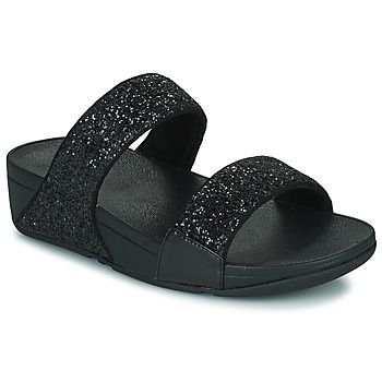 Lulu Slide - Glitter  women's Mules / Casual Shoes in Black