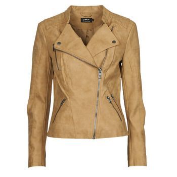 ONLAVA  women's Leather jacket in Brown