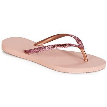 SLIM GLITTER  women's Flip flops / Sandals (Shoes) in Pink