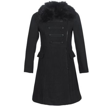 PITELA  women's Coat in Black