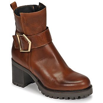 PIRLOU  women's Low Ankle Boots in Brown