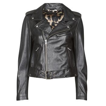 RADIO  women's Leather jacket in Black