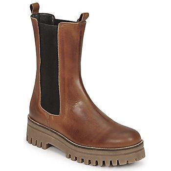 POLIRA  women's Mid Boots in Brown