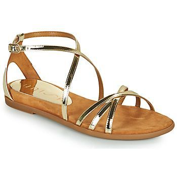 CACERES  women's Sandals in Gold. Sizes available:5.5,6.5
