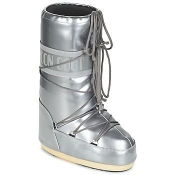 MOON BOOT VYNIL MET  women's Snow boots in Silver. Sizes available:6 / 7,3 / 5
