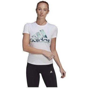 Tropical Graphic  women's T shirt in White