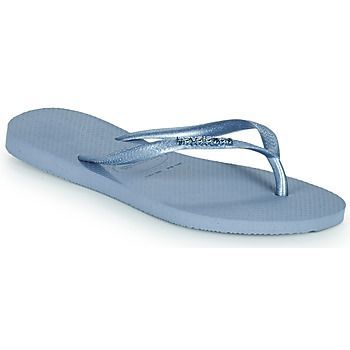 SLIM LOGO METALLIC  women's Flip flops / Sandals (Shoes) in Grey