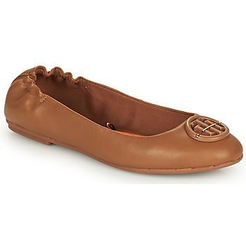 TH HARDWARE LEATHER BALLERINA  women's Shoes (Pumps / Ballerinas) in Brown