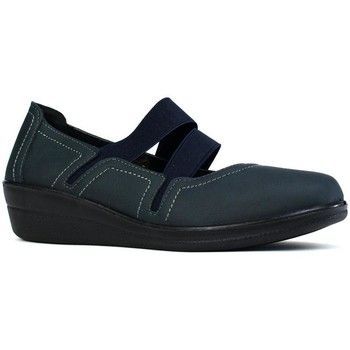 Women's Low Wedge Elastic Strap Comfort Shoe  in Blue