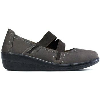 Women's Low Wedge Elastic Strap Comfort Shoe  in Brown