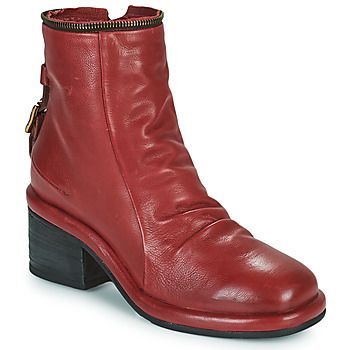 VISION LOW  women's Low Ankle Boots in Red