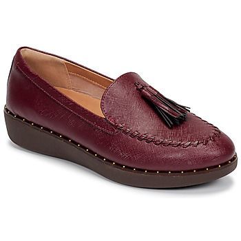 PETRINA PATENT LOAFERS  women's Loafers / Casual Shoes in Red