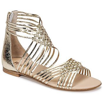 6775-100-PLATINO  women's Sandals in Gold. Sizes available:3,4.5,5.5