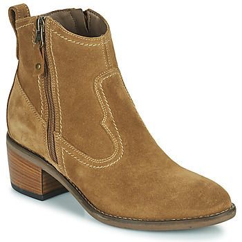 VARNA  women's Low Ankle Boots in Brown