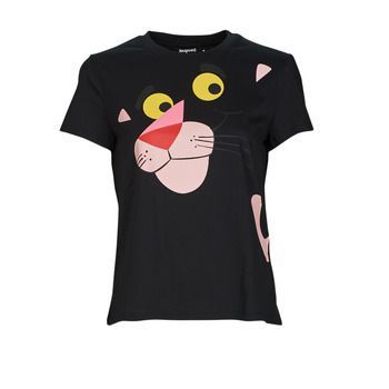 HELLO PINK PANTHER  women's T shirt in Black