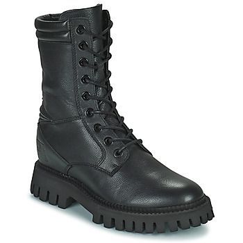 LUCY COMBAT LACE UP BOOT  women's Mid Boots in Black