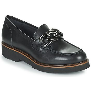 5814-MY-CUIR-NOIR  women's Loafers / Casual Shoes in Black