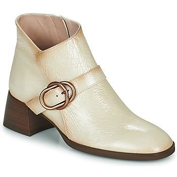 CHARLIZE  women's Low Ankle Boots in Beige