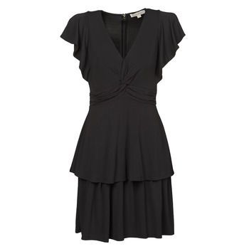 TWIST RUFFLE DRESS  women's Dress in Black. Sizes available:S,L,XL,XS