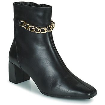 25317  women's Low Ankle Boots in Black