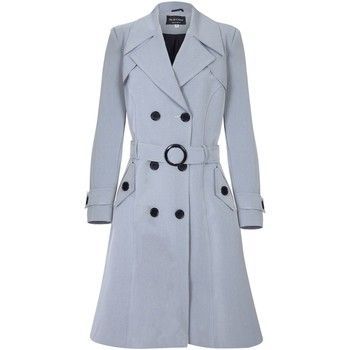 Spring Belted Trench Coat  in Grey