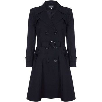 Spring Belted Trench Coat  in Black