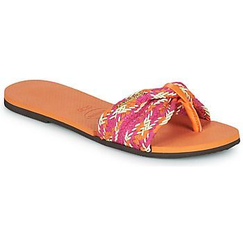 YOU ST TROPEZ MESH  women's Flip flops / Sandals (Shoes) in Orange