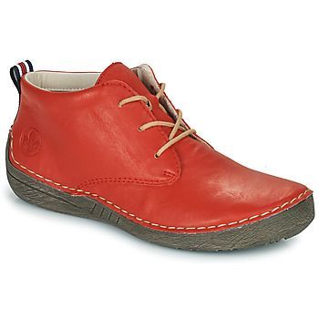 52522-33  women's Mid Boots in Red