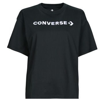 WORDMARK RELAXED TEE  women's T shirt in Black