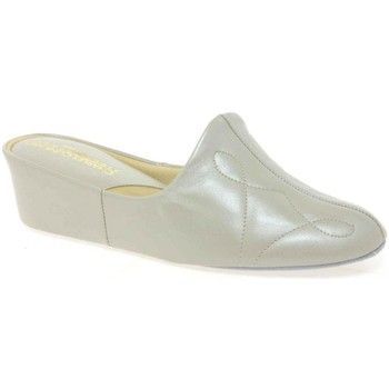 Dulcie Leather Ladies Slippers  women's Clogs (Shoes) in White. Sizes available:3,4,5,6,7,8