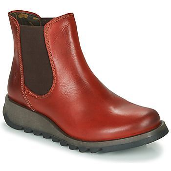 SALV  women's Mid Boots in Red. Sizes available:4,5,6,7,8