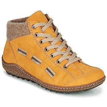 L7543-69  women's Mid Boots in Yellow. Sizes available:3.5,4,5,6,6.5