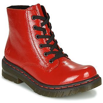 76240-33  women's Mid Boots in Red. Sizes available:4,5,6,6.5