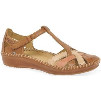 Vallarta Womens Woven Leather Sandals  women's Sandals in Brown. Sizes available:4