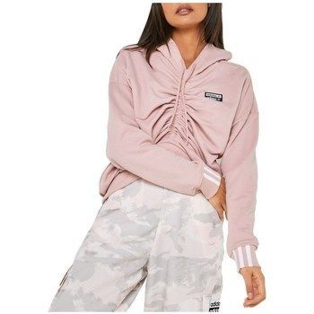 Ruched Hoodie  women's Sweatshirt in Pink