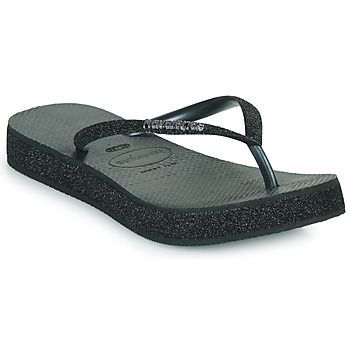 SLIM FLATFORM SPARKLE  women's Flip flops / Sandals (Shoes) in Black