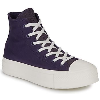Chuck Taylor All Star Lift Desert Camo Desert Camo  women's Shoes (High-top Trainers) in Purple