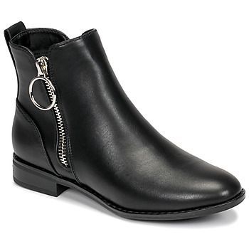 BOBBY 22 PU ZIP BOOT  women's Mid Boots in Black. Sizes available:3.5,4,5,6,6.5,7.5