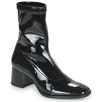 5897-MY-STRECH-VERNIS  women's Low Ankle Boots in Black