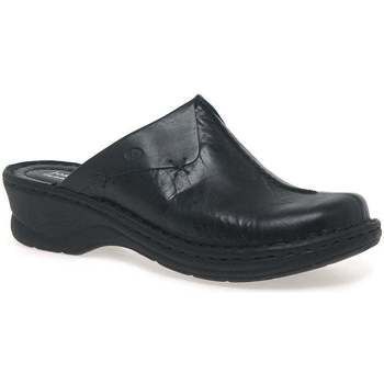Catalonia Cerys Womens Leather Clogs  women's Clogs (Shoes) in Black. Sizes available:4,5,6,6.5,7,8
