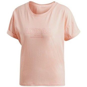 Ess Allcap Tee  women's T shirt in Pink