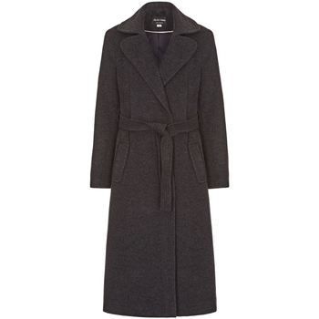 Grey Womens Cashmere Wrap Belted Coat  women's Coat in Grey