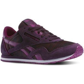 CL Nylon Slim Geo Graphic  women's Shoes (Trainers) in Purple