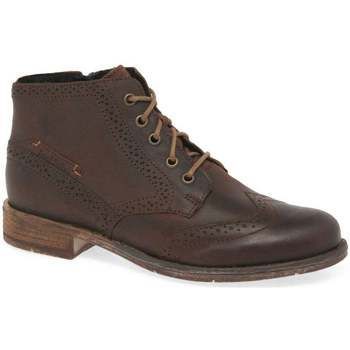 Sienna 74 Womens Brogue Ankle Boots  women's Mid Boots in Brown. Sizes available:3,4,5,6,6.5,7