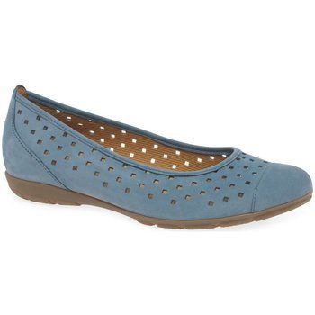 Ruffle Womens Punched Detail Casual Shoes  women's Shoes (Pumps / Ballerinas) in Blue. Sizes available:4,5,5.5,6