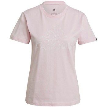Outlined Floral Graphic  women's T shirt in Pink