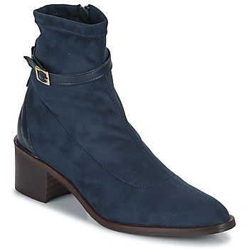 LEORA  women's Low Ankle Boots in Marine