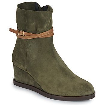 LOUISA  women's Low Ankle Boots in Green