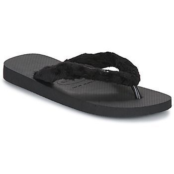 Home Fluffy  women's Flip flops / Sandals (Shoes) in Black