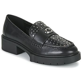 LEELA STUD  women's Loafers / Casual Shoes in Black
